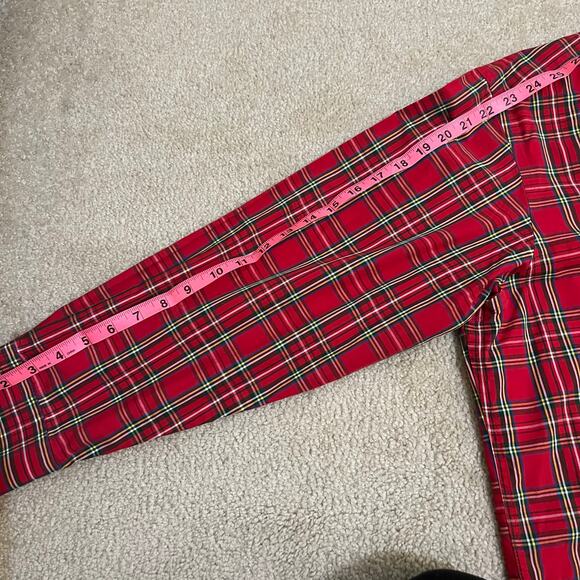 Club Room Men's Button Down Dress Shirt Size 16 1/2 Red & Green Plaid Holidays - Picture 5 of 6
